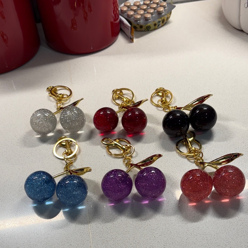Multicolor Cherries NWOT Pic 1 RED & PINK & BLACK ONLY AVAILABLE heavy ones